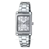 CASIO LTP-1234DD-7ADF Tank Ladies Full Silver Stainless Steel