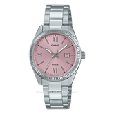 CASIO LTP-1302DD-4A1VDF Enticer Ladies Silver Dial Pink Stainless Steel