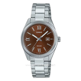 CASIO LTP-1302DD-5AVDF Enticer Ladies Silver Dial Brown Stainless Steel