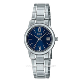 CASIO LTP-V002D-2B3UDF Silver Dial Blue Stainless Steel Strap