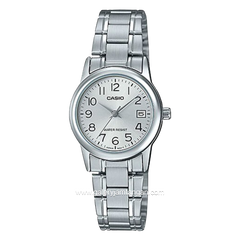 CASIO LTP-V002D-7BUDF Silver Dial White Stainless Steel
