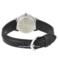 CASIO LTP-V002L-1B3UDF Black Silver Leather Strap