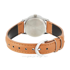 CASIO LTP-V002L-7B3UDF Brown Silver Leather Strap