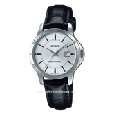 CASIO General LTP-V004L-7AUDF Black Silver Leather Strap