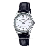 CASIO General LTP-V005L-7B2UDF Black Silver Leather Strap