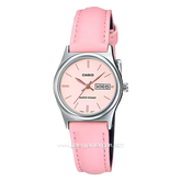 CASIO General LTP-V006L-4BUDF Pink Silver Leather Strap