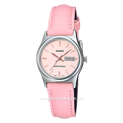 CASIO General LTP-V006L-4BUDF Pink Silver Leather Strap