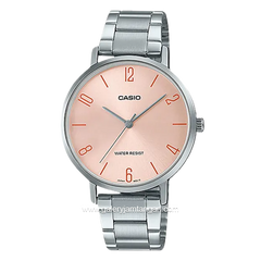 CASIO LTP-VT01D-4B2UDF Silver Pink Stainless Steel