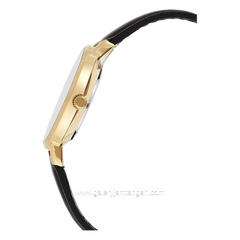 CASIO LTP-VT01GL-1BUDF Black Gold Leather Strap