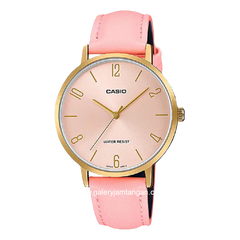CASIO LTP-VT01GL-4BUDF Pink Gold Leather Strap