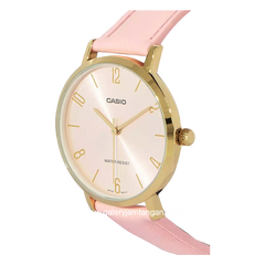 CASIO LTP-VT01GL-4BUDF Pink Gold Leather Strap
