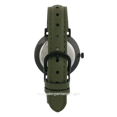 CASIO LTP-VT02BL-3AUDF Green Black Leather Strap