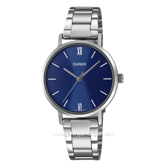 CASIO LTP-VT02D-2AUDF Silver Dial Blue Stainless Steel