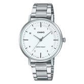CASIO LTP-VT03D-7BDF Silver Dial White Stainless Steel