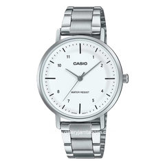 CASIO LTP-VT03D-7BDF Silver Dial White Stainless Steel