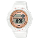 CASIO General LWS-1200H-7A2VDF White Dial Rosegold Digital Rubber Strap