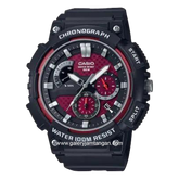 CASIO MCW-200H-4AVDF Black Dial Red Resin Strap