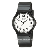 CASIO General MQ-24-7B2LDF Black Dial White Rubber Strap