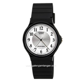 CASIO General MQ-24-7B3LDF Man Youth Black Dial White Resin Band