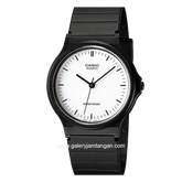 CASIO General MQ-24-7ELDF Black Dial White Rubber Strap