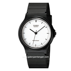 CASIO General MQ-24-7ELDF Black Dial White Rubber Strap