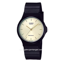 CASIO General MQ-24-9ELDF Black Dial Gold Rubber Strap