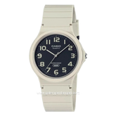 CASIO MQ-24UC-8BDF White Dial Black Resin Strap