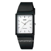 CASIO MQ-27-7BDF Black Dial White Resin Strap