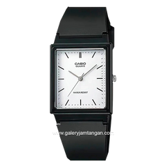 CASIO MQ-27-7BDF Black Dial White Resin Strap
