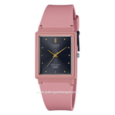 CASIO MQ-38UC-4ADF Pink Dial Black Resin Strap