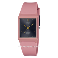 CASIO MQ-38UC-4ADF Pink Dial Black Resin Strap