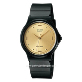 CASIO MQ-76-9ALDF Black Dial Gold Rubber Strap