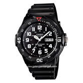 CASIO General MRW-200H-1BVDF Black Dial Black Rubber Strap