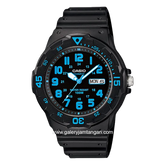 CASIO MRW-200H-2BVDF Black Hour Marker Blue Resin Strap