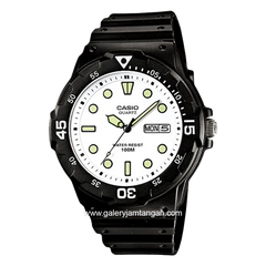 CASIO MRW-200H-7EVDF Black Dial White Resin Strap