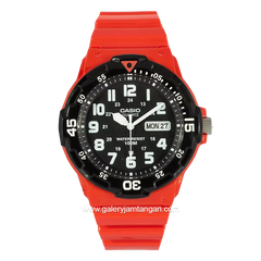 CASIO MRW-200HC-4BVDF Red Dial Black Resin Strap