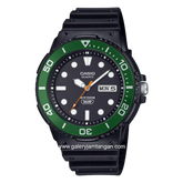 CASIO MRW-230H-1E3VDF Black Green Resin Strap