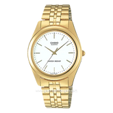 CASIO MTP-1129N-7ARDF Gold Dial White Stainless Steel