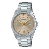 CASIO MTP-1302DD-9AVDF Man Light Silver Dial Ivory Stainless Steel