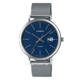 CASIO General MTP-E175M-2EVDF Silver Dial Blue Sandrope Stainless Steel