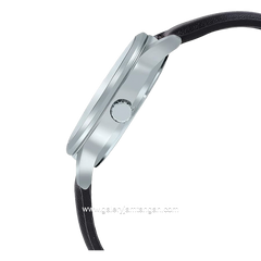 CASIO MTP-V002L-1B3UDF Black Silver Leather Strap