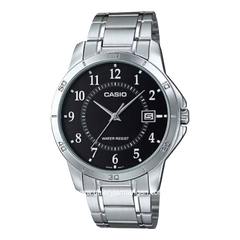 CASIO MTP-V004D-1BUDF Silver Dial Black Stainless Steel