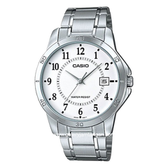 CASIO MTP-V004D-7BUDF Silver Dial White Stainless Steel