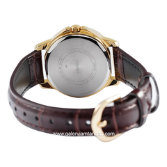 CASIO MTP-V004GL-9AUDF Brown Gold Leather Strap
