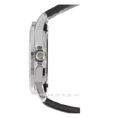 CASIO MTP-V004L-1CUDF Black Silver Leather Strap