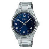 CASIO MTP-V005D-2B4UDF Silver Dial Blue Stainless Steel