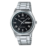 CASIO General MTP-V006D-1BUDF Silver Dial Black Stainless Steel