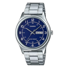 CASIO MTP-V006D-2BUDF Silver Dial Blue Stainless Steel