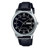 CASIO General MTP-V006L-1B2UDF Black Silver Rubber Strap