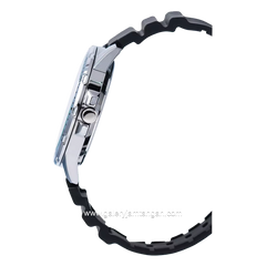 CASIO MTP-VD01-1EVUDF Black Silver Rubber Strap